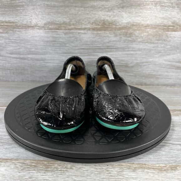 Tieks By Gavrieli Women’s Obsidian Black Patent Leather Ballet Flats Size 9 - Picture 2 of 8